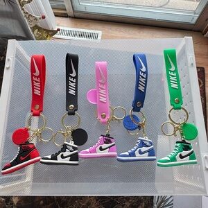 Nike Kids Sneaker Keychain Collection - Red, Black, Pink, Blue, Green